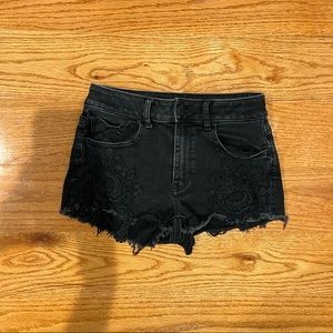 American Eagle Black Jean Shorts